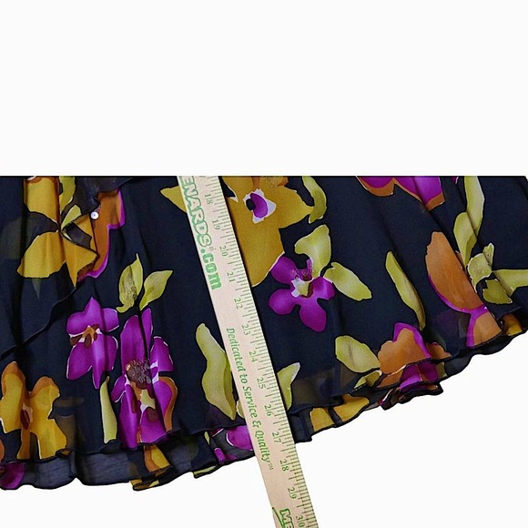 NWT Jones New York 100% Silk Size 4 Floral Flowy Y2K 90s - Picture 4 of 10